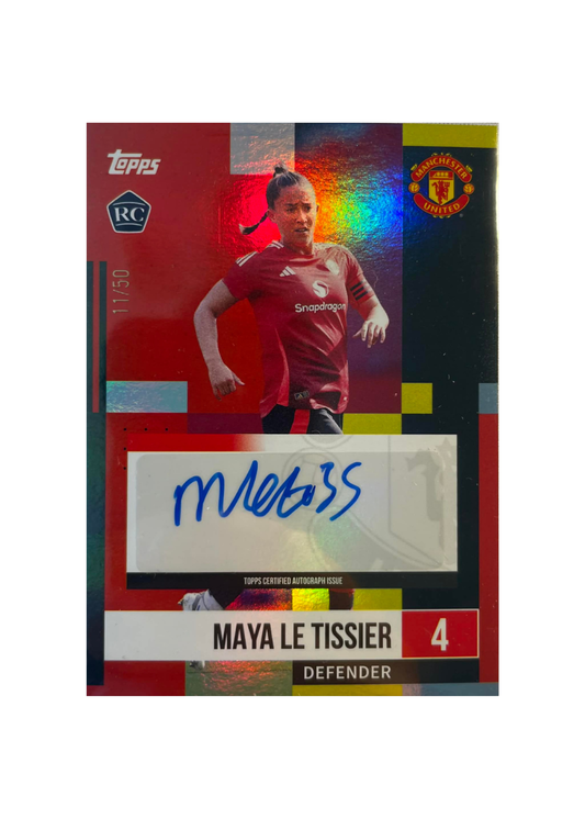 2024-25 Topps Manchester United Team Set - Maya Le Tissier RC Auto /50