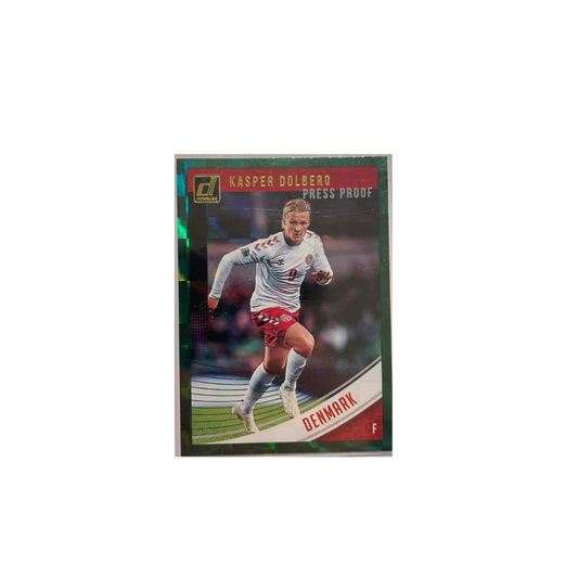 Kasper Dolberg panini donruss 2018-19 green press proof