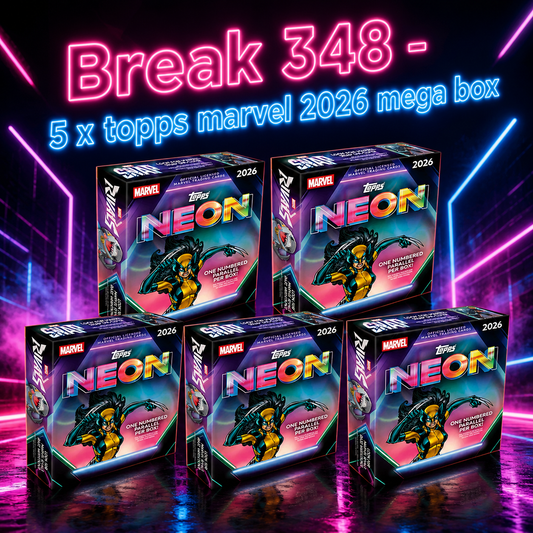 Break #348 - 5 x Topps Neon Marvel 2026  Mega Box